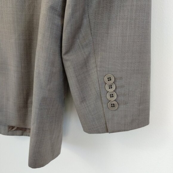 Ermenegildo Zegna Saks Fifth Ave Mens Blazer 42L Beige Wool Silk Blend Office - Picture 10 of 10
